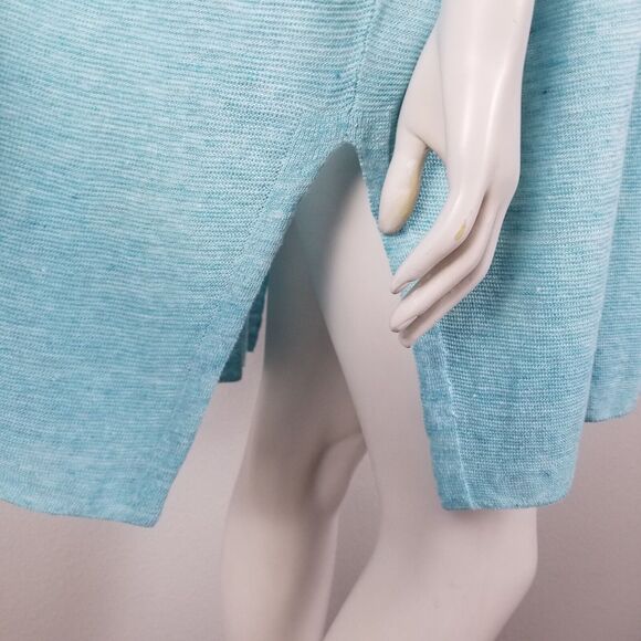 Eileen Fisher Light Blue Lagenlook Organic Linen Melange Pullover Tunic Size S/M - Picture 7 of 15